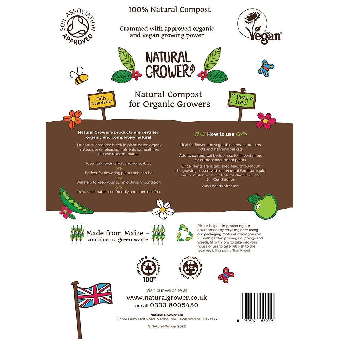 Natural Compost - Organic and Peat Free - 50L Bag