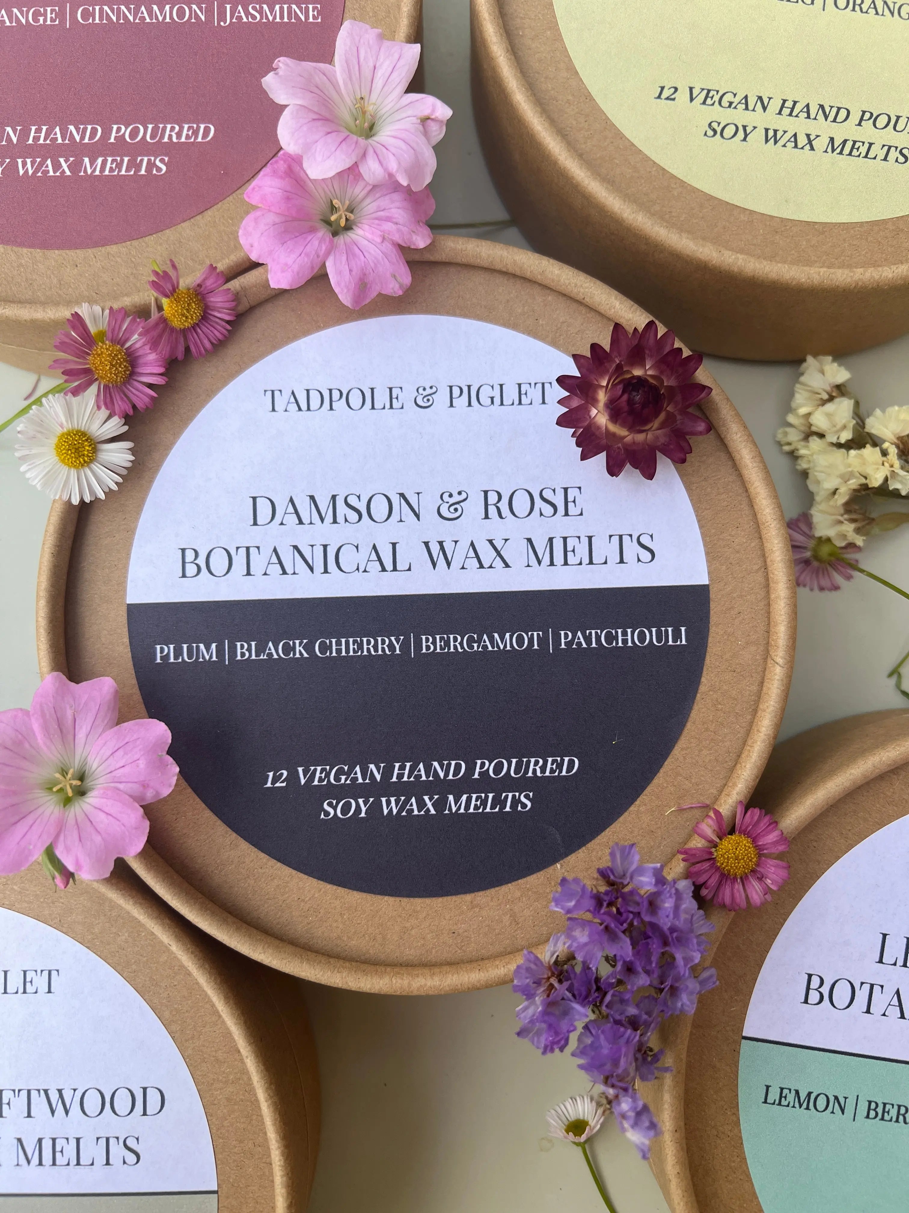Damson & Rose Botanical Wax Melts - Bishy Barnabees Cottage Garden Ltd