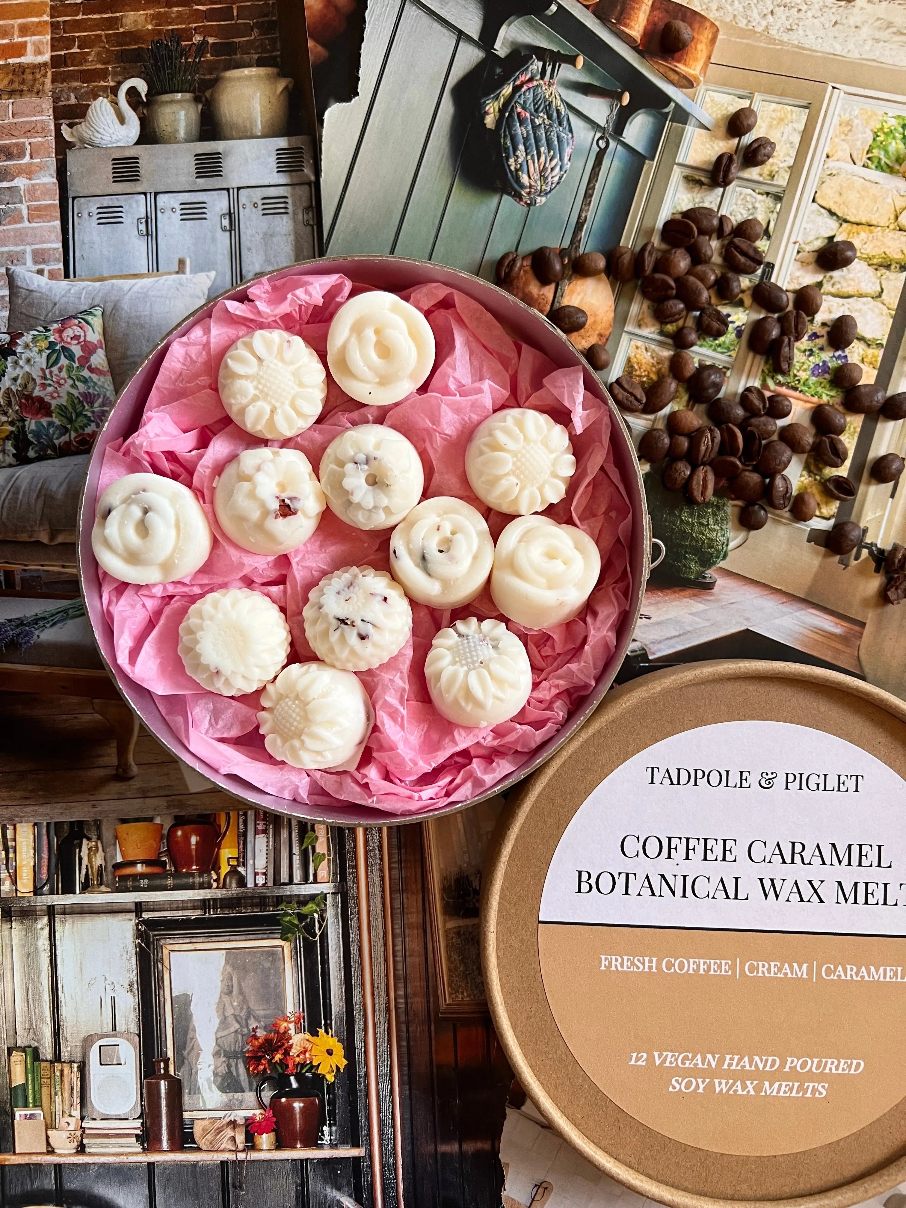 Coffee Caramel Botanical Wax Melts - Bishy Barnabees Cottage Garden Ltd