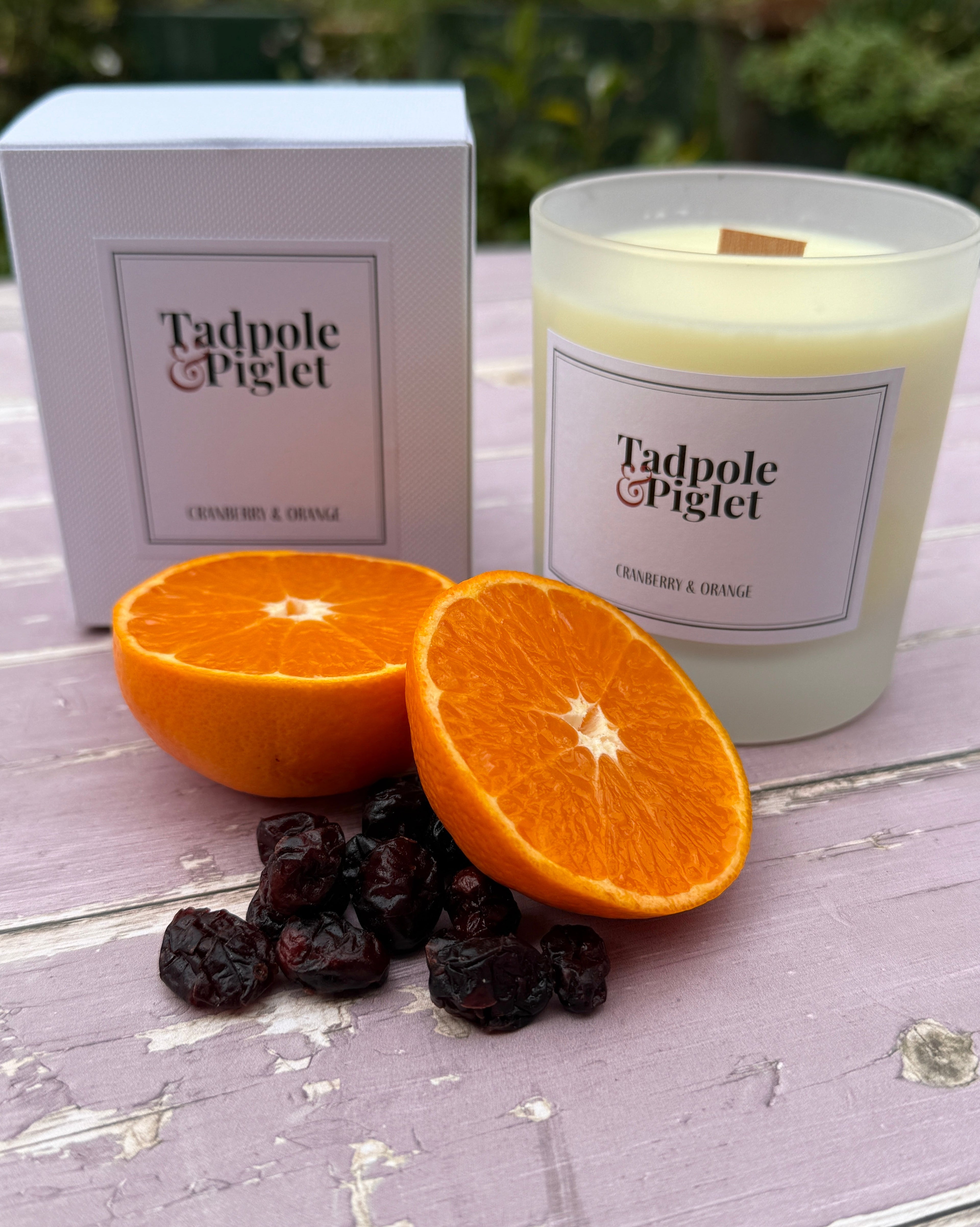 Cranberry & Orange Scented Candle - Bishy Barnabees Cottage Garden Ltd