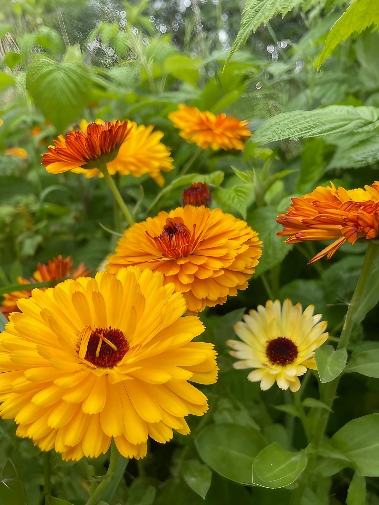 Bright yellow and orange flowers featured in the &quot;A Year in the Cottage Garden - Flower Box&quot; garden collection
