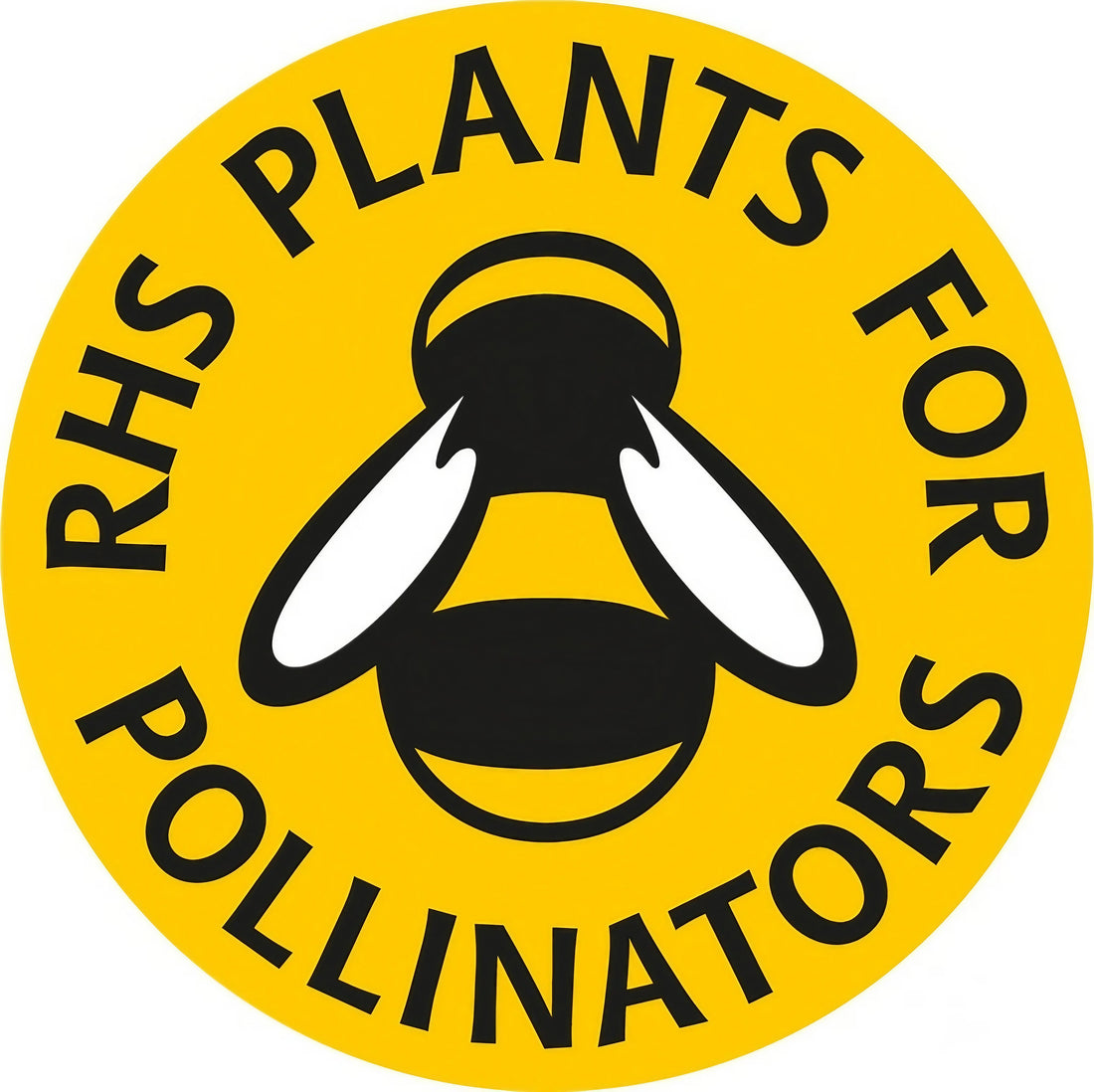 Logo of RHS Plants for Pollinators on a product label