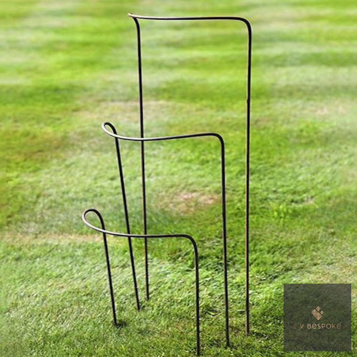 LV Bespoke Wide Curved Steel Plant Support | Raw Norfolk Steel, Nine Sizes