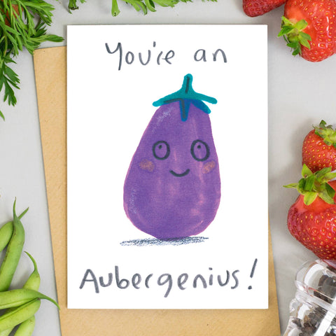Aubergenius Well Done Card