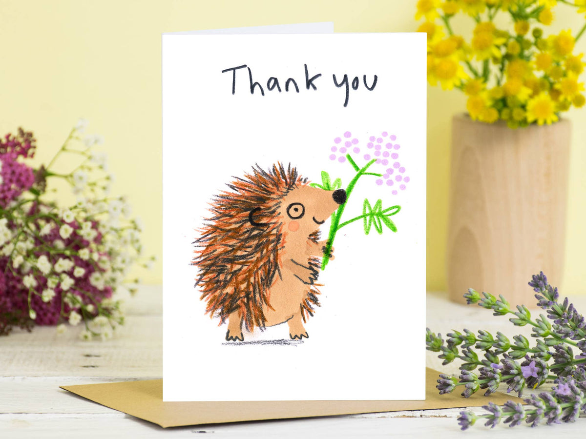 Thank You Hedgehog Card