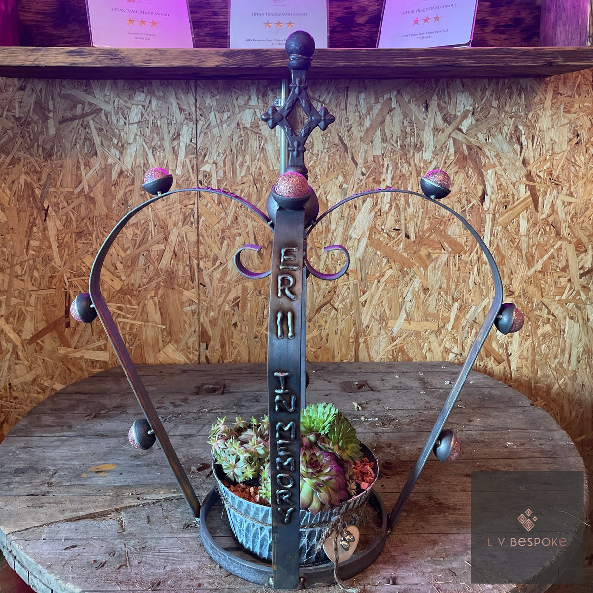 Handmade Steel Garden Crown with Marbles (Bespoke)
