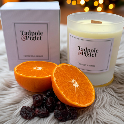 Cranberry &amp; Orange Scented Candle