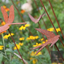 Bird & Insect Garden Stakes (Raw Steel, Two Heights)