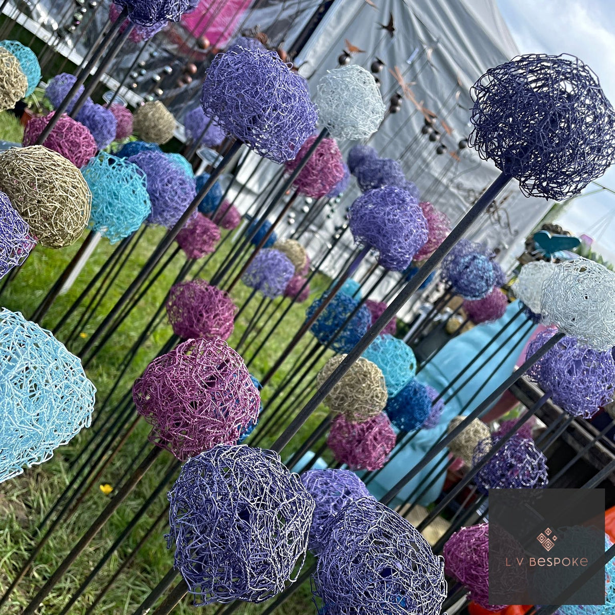 Handmade Allium Heads by LV Bespoke | Year-Round Garden Structure