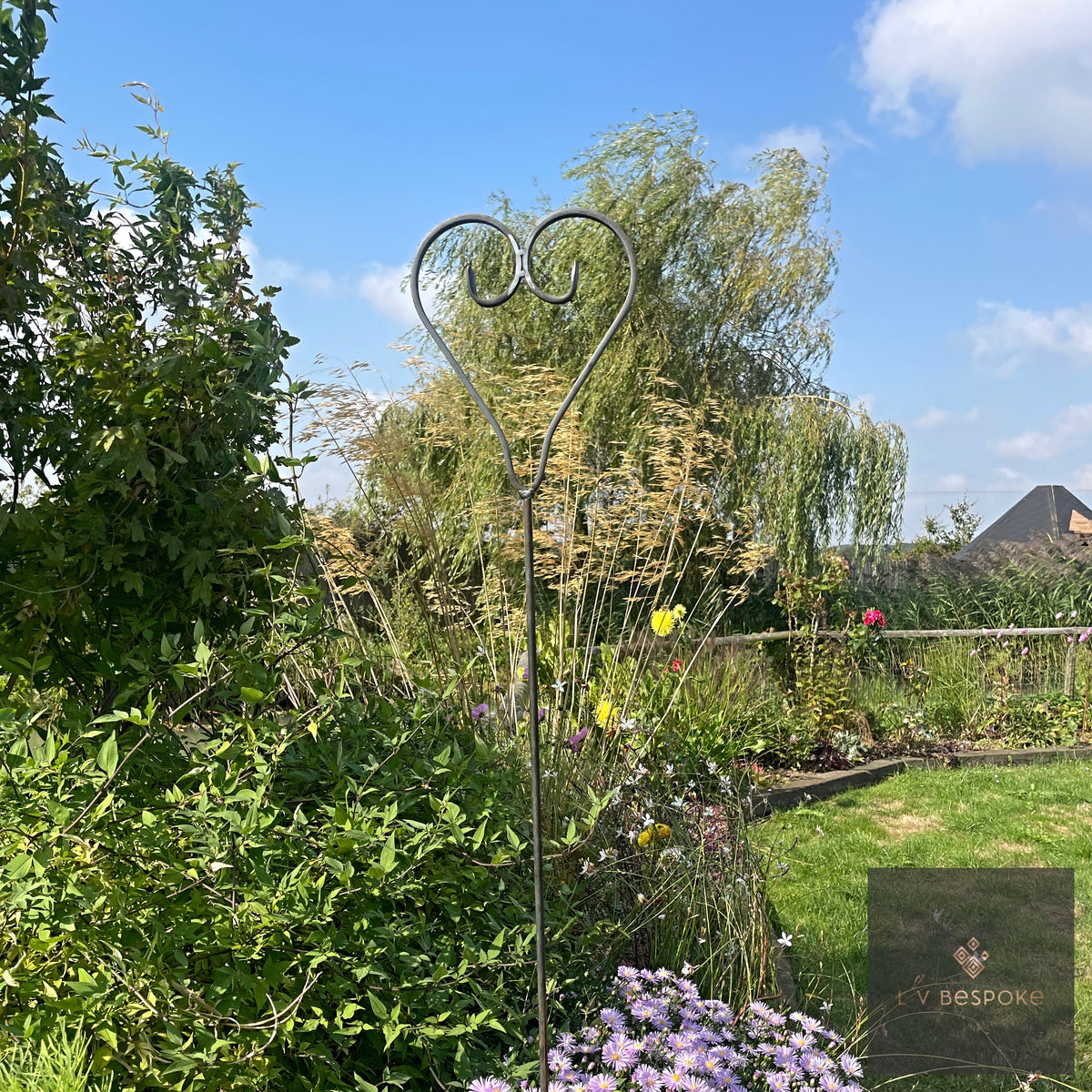 Bespoke Heart Shaped Plant Support | Norfolk-Made Garden Feature