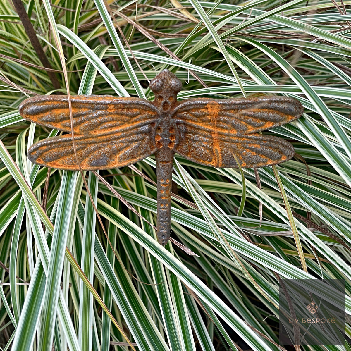 Bird & Insect Garden Stakes (Raw Steel, Two Heights)
