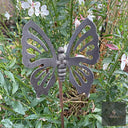 Bird & Insect Garden Stakes (Raw Steel, Two Heights)