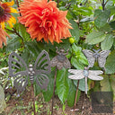 Bird & Insect Garden Stakes (Raw Steel, Two Heights)