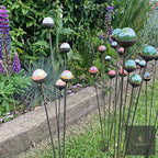 Bespoke Cluster of 5 Colourful Marbles | Splayable Garden Stake