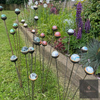 Bespoke Cluster of 5 Colourful Marbles | Splayable Garden Stake