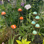Bespoke Cluster of 5 Colourful Marbles | Splayable Garden Stake