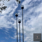Cluster of 3 Glass Garden Feature