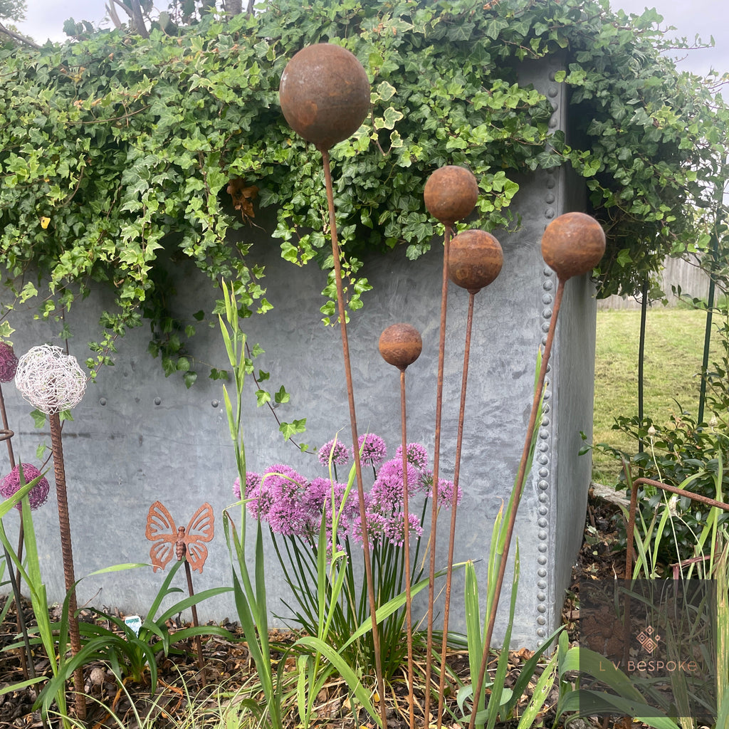Bespoke Cluster of 5 Cups or Balls | Norfolk Steel Garden Feature