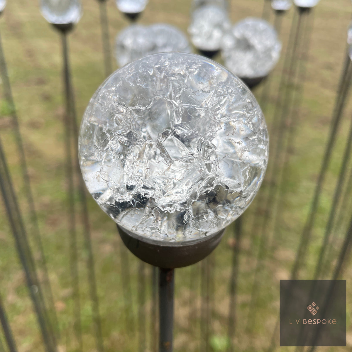 Bespoke Glass-Topped Garden Stake | 4 Sizes, 4 Finishes