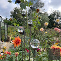 Bespoke Cluster of 5 Tall Glass Garden Feature | 1150mm Steel Stake