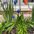 Mixed Coloured Glass Orb, Cluster of 3 - Short