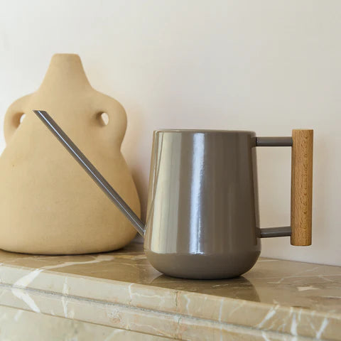 Burgon & Ball Indoor Watering Can – Truffle Colour with FSC Handle