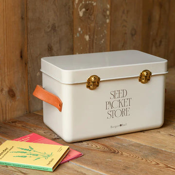 Burgon & Ball Seed Packet Storage Box – Mushroom Colour Collector's Tin