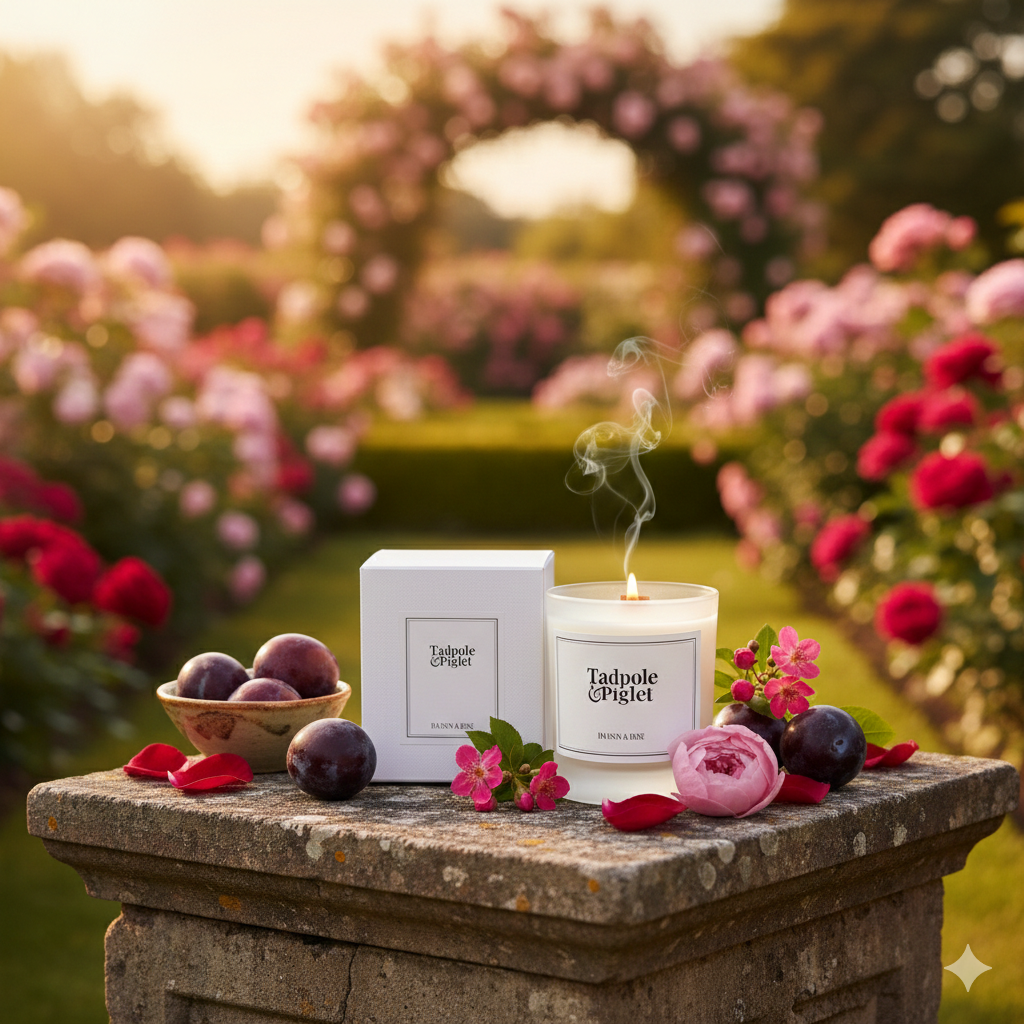 Damson &amp; Rose Scented Candle