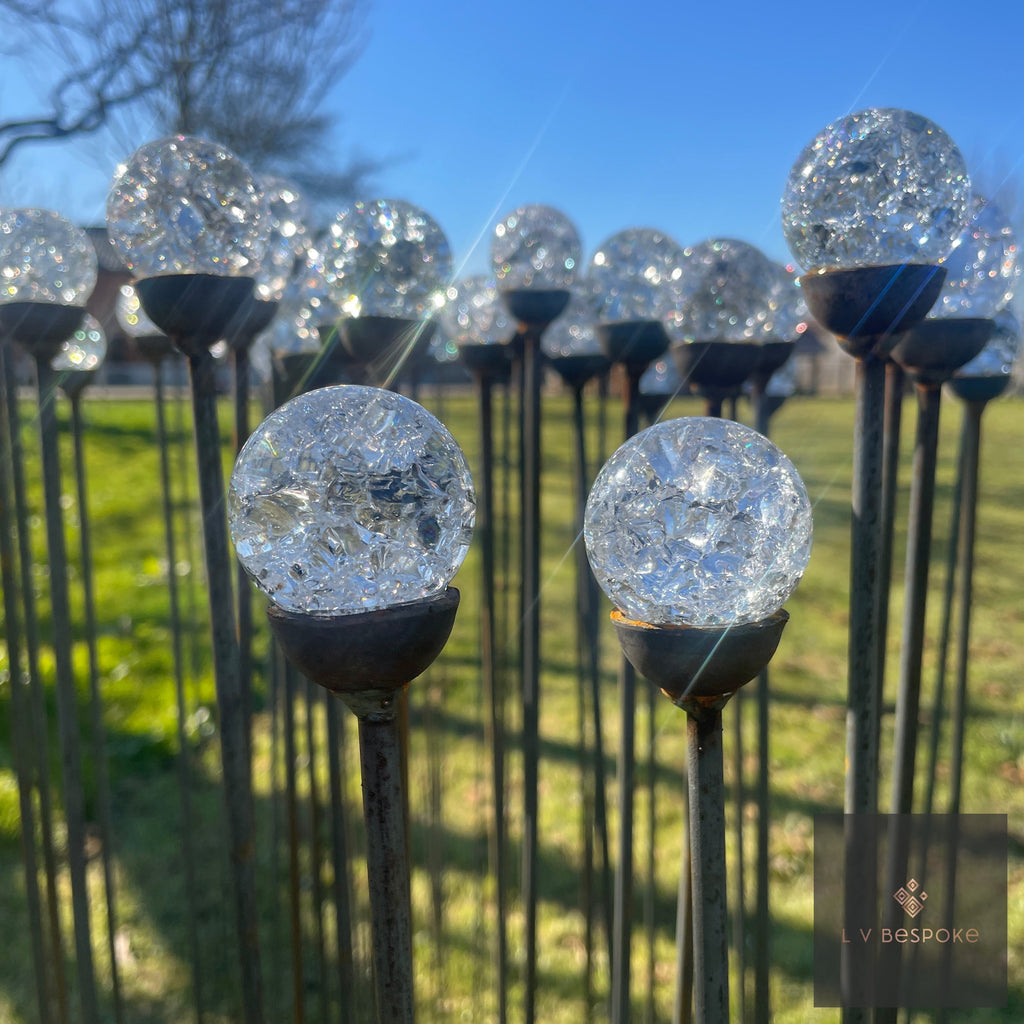 Bespoke Glass-Topped Garden Stake | 4 Sizes, 4 Finishes