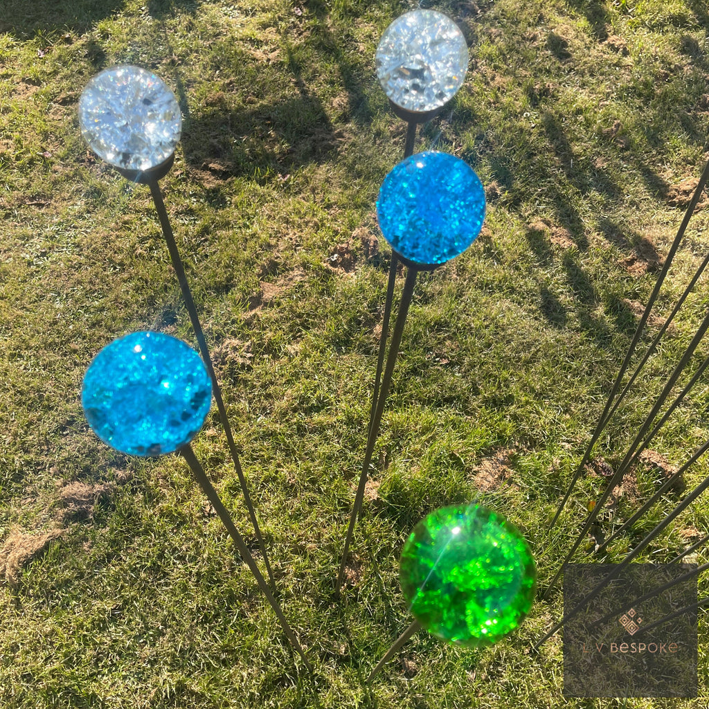 Bespoke Glass-Topped Garden Stake | 4 Sizes, 4 Finishes