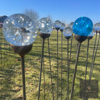 Bespoke Glass-Topped Garden Stake | 4 Sizes, 4 Finishes