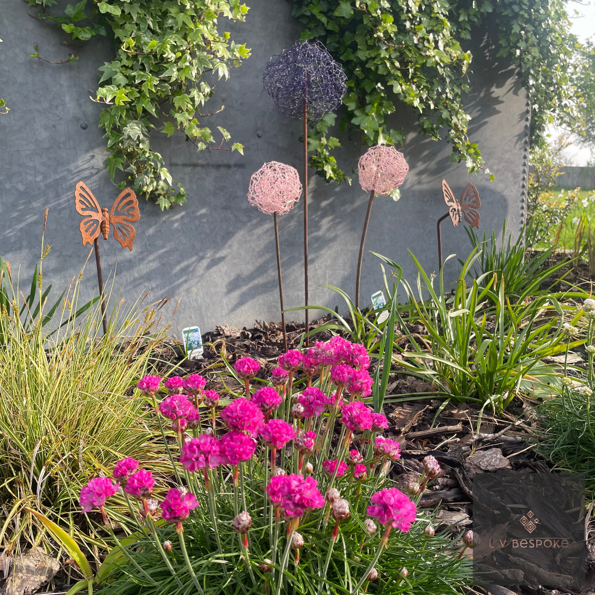 Handmade Allium Heads by LV Bespoke | Year-Round Garden Structure