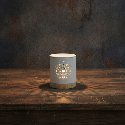White Mandala Cut Out Wax Burner