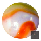 Gelato marble – white with orange and yellow swirls