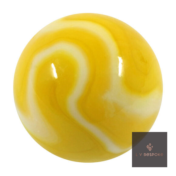 Lemon Sorbet marble – yellow with white swirls