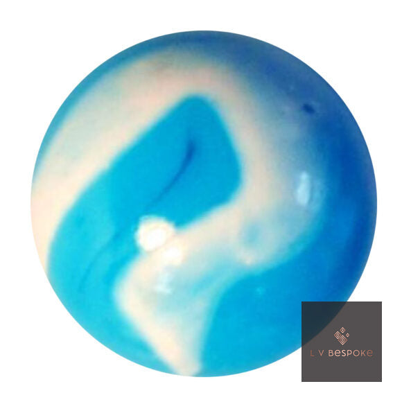 Neptune marble – blue and white swirled glass