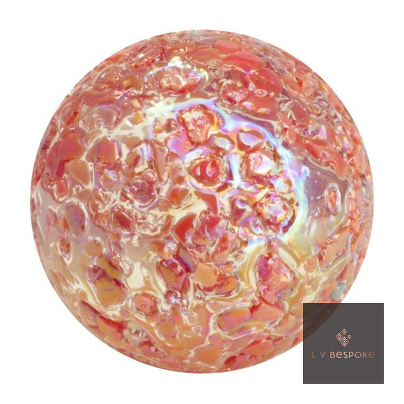 Princess marble – crackled pink and orange glass