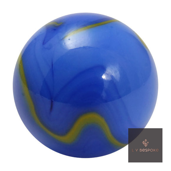 Van Gogh marble – blue with a yellow swirl