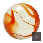 Watermelon Orange marble – clear glass with orange swirls