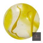 Watermelon Yellow marble – clear glass with yellow swirls