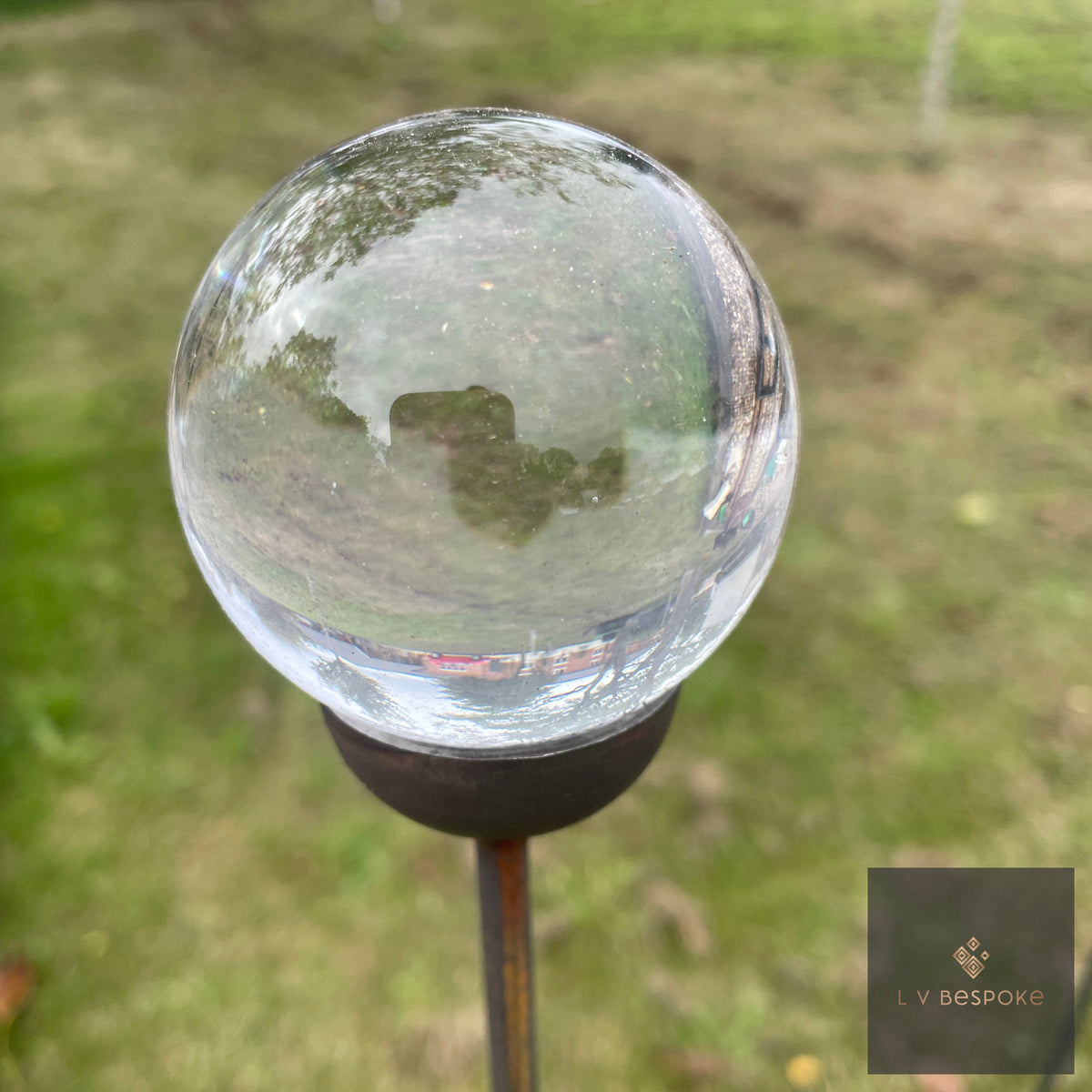 Bespoke Glass-Topped Garden Stake | 4 Sizes, 4 Finishes