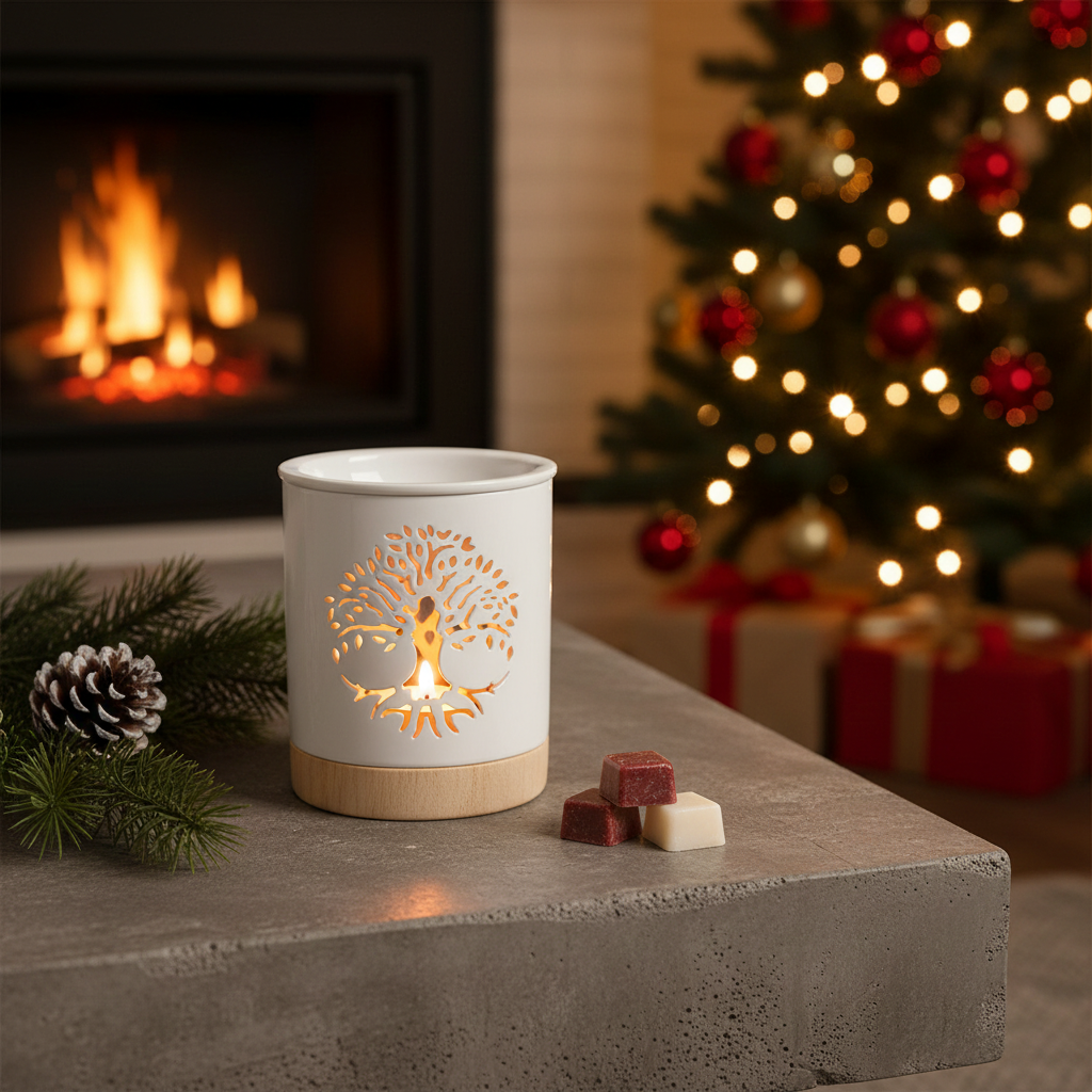 White Tree of Life Cut Out Wax Burner