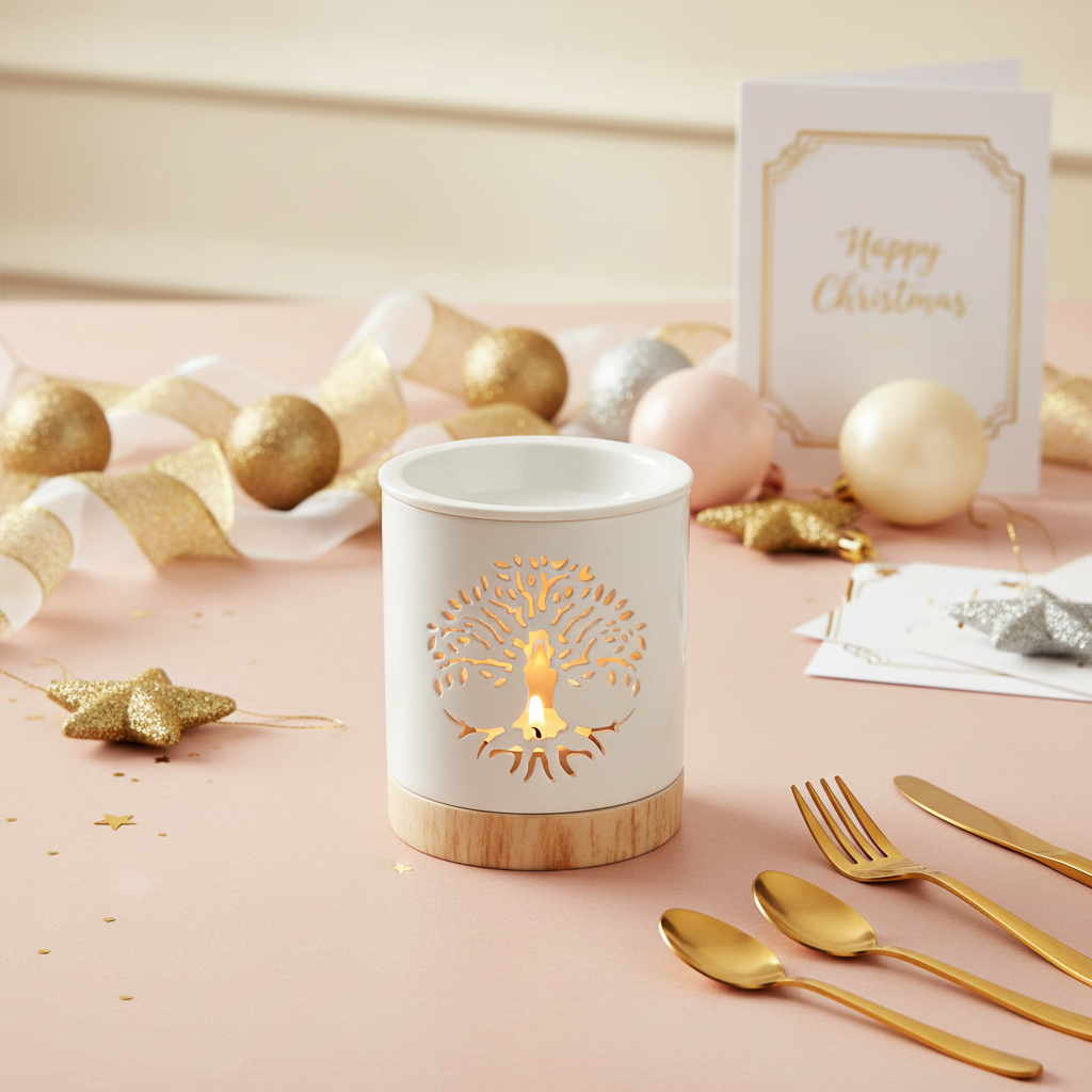 White Tree of Life Cut Out Wax Burner