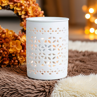 White Matte Cut Out Wax Burner