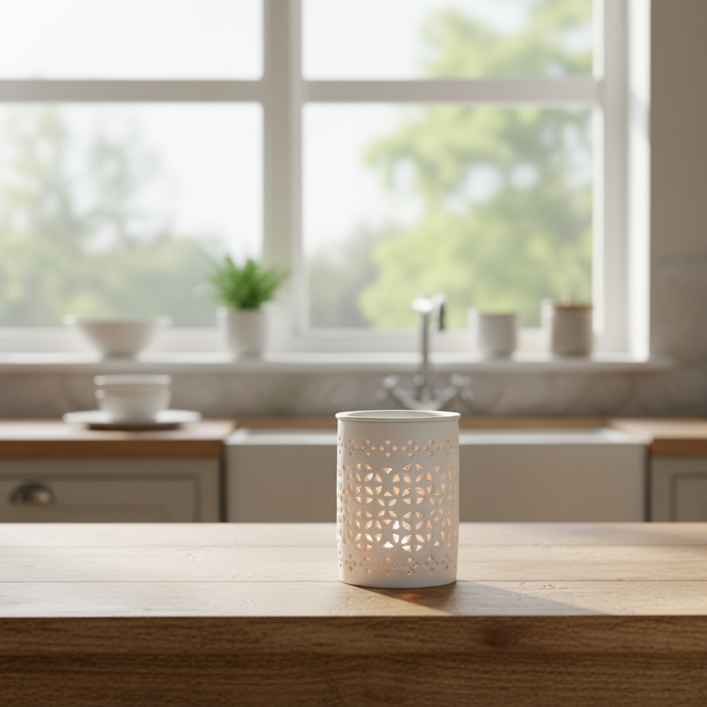 White Matte Cut Out Wax Burner