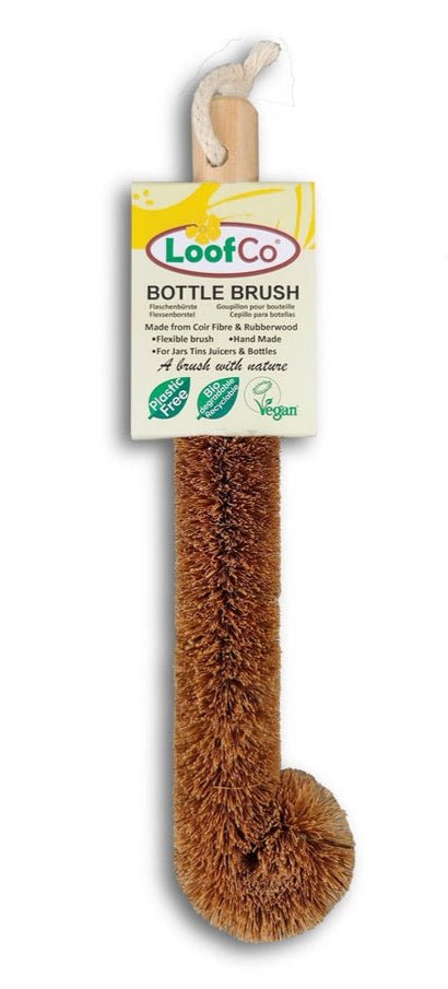 LoofCo Natural Bottle Brush | Plastic-Free Coir & Rubberwood