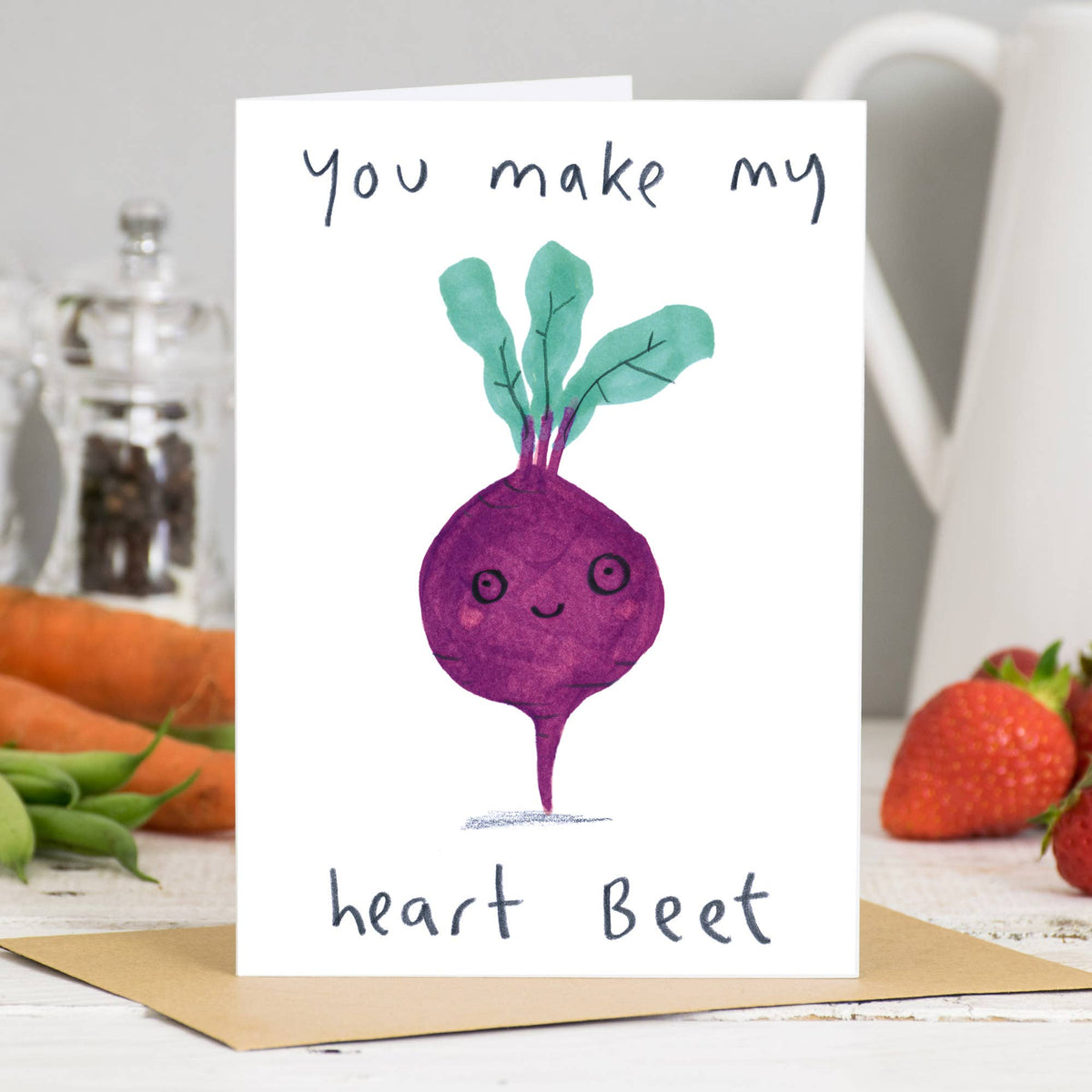 You Make My Heart Beet Love Card