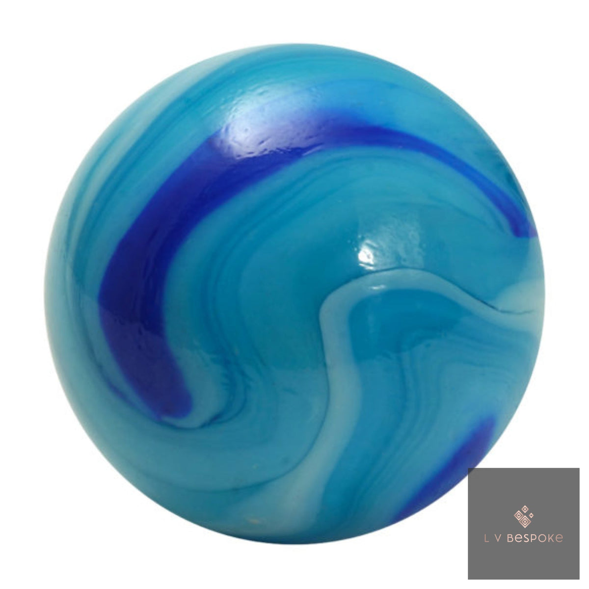 Ice marble eye option – light blue with dark blue swirls