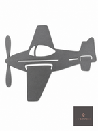Cut steel propeller plane silhouette topper