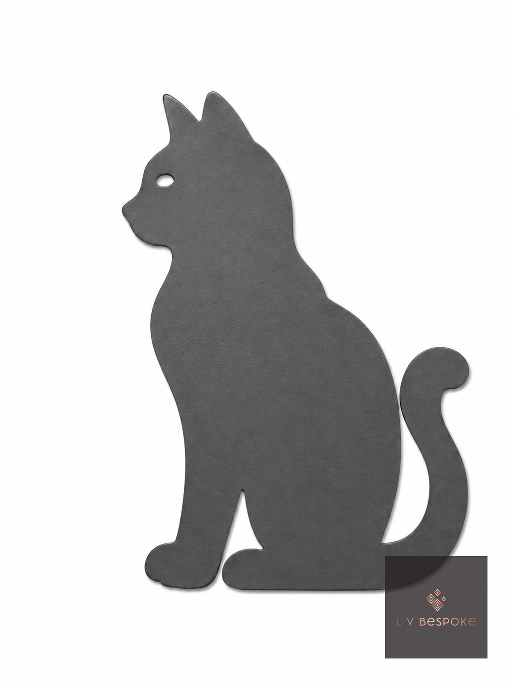 Cut steel sitting cat silhouette topper